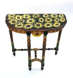 painted furniture, South Jersey, artist, South Jersey painter, hand painted, sunflowers, primitive, custom painting